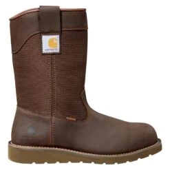 Men's Carhartt 10" Wellington Wedge Steel Toe Waterproof Boots -Carhartt Shop 0 1001 carhartt 10 wellington wedge steel toe waterproof boots dark brown nicotine