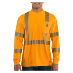 Men's Carhartt Force Hi-Vis Class 3 Long Sleeve T-Shirt 5 Men's Carhartt Force Hi-Vis Class 3 Long Sleeve T-Shirt -Carhartt Shop 0 1001 carhartt force hi vis class 3 long sleeve t shirt brite orange