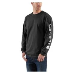 Men's Carhartt Long Sleeve Logo T-Shirt -Carhartt Shop 0 1001 carhartt long sleeve logo t shirt black