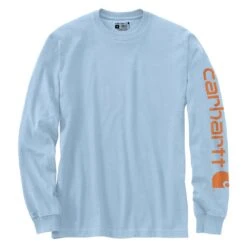 Men's Carhartt Long Sleeve Logo T-Shirt -Carhartt Shop 0 1001 carhartt long sleeve logo t shirt moonstone