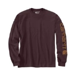 Men's Carhartt Long Sleeve Logo T-Shirt -Carhartt Shop 0 1001 carhartt long sleeve logo t shirt port