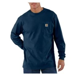 Men's Carhartt Long Sleeve Workwear Pocket T-Shirt -Carhartt Shop 0 1001 carhartt long sleeve workwear pocket t shirt navy