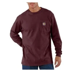 Men's Carhartt Long Sleeve Workwear Pocket T-Shirt -Carhartt Shop 0 1001 carhartt long sleeve workwear pocket t shirt port
