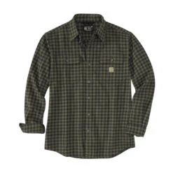 Carhartt Shop 14 Men's Carhartt Loose Fit Heavyweight Flannel Long-Sleeve Plaid Shirt
