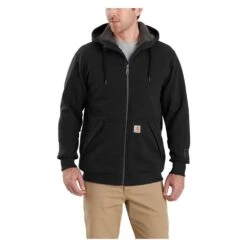 Men's Carhartt Rain Defender Rockland Sherpa Lined Hooded Sweatshirt