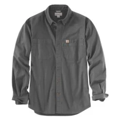 Men's Carhartt Rugged Flex Rigby Long Sleeve Work Shirt -Carhartt Shop 0 1001 carhartt rugged flex rigby long sleeve work shirt gravel