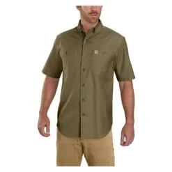 Men's Carhartt Rugged Flex Rigby Work Shirt -Carhartt Shop 0 1001 carhartt rugged flex rigby work shirt military olive