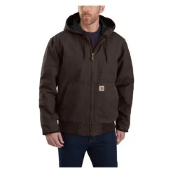 Men's Carhartt Washed Duck Insulated Active Jac -Carhartt Shop 0 1001 carhartt washed duck insulated active jac dark brown