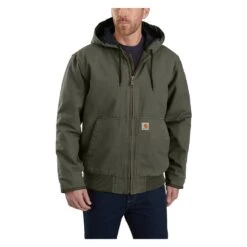 Men's Carhartt Washed Duck Insulated Active Jac -Carhartt Shop 0 1001 carhartt washed duck insulated active jac moss