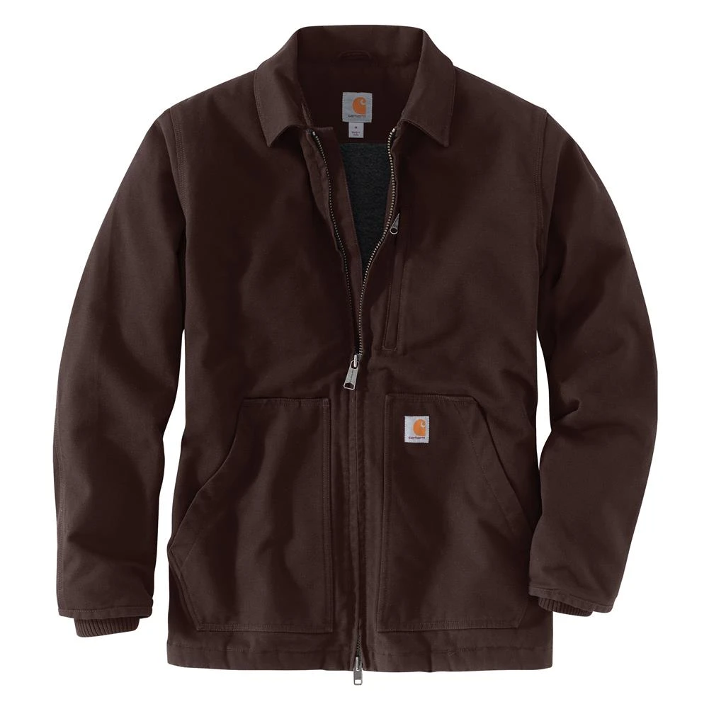 Men's Carhartt Washed Duck Sherpa-Lined Coat 2 Men's Carhartt Washed Duck Sherpa-Lined Coat - Image 2