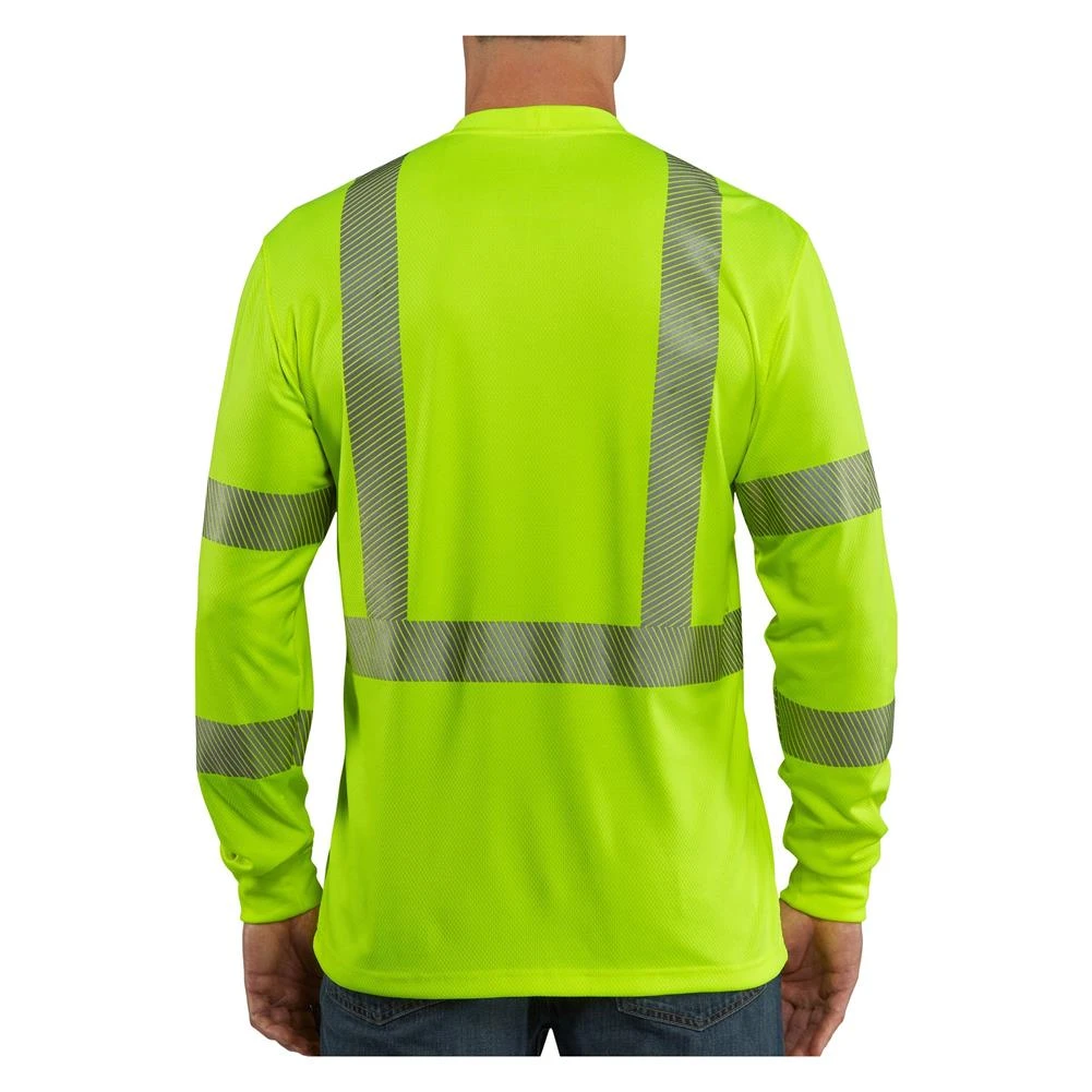 Men's Carhartt Force Hi-Vis Class 3 Long Sleeve T-Shirt 2 Men's Carhartt Force Hi-Vis Class 3 Long Sleeve T-Shirt - Image 2