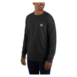 Men's Carhartt Force Long Sleeve Pocket T-Shirt -Carhartt Shop 1 1001 carhartt force long sleeve pocket t shirt black