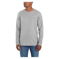 Men's Carhartt Force Long Sleeve Pocket T-Shirt -Carhartt Shop 1 1001 carhartt force long sleeve pocket t shirt heather gray