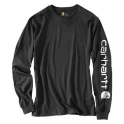Men's Carhartt Long Sleeve Logo T-Shirt -Carhartt Shop 1 1001 carhartt long sleeve logo t shirt black