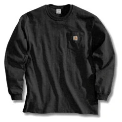 Men's Carhartt Long Sleeve Workwear Pocket T-Shirt -Carhartt Shop 1 1001 carhartt long sleeve workwear pocket t shirt black