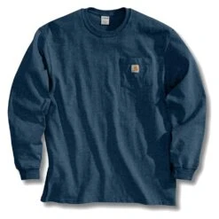 Men's Carhartt Long Sleeve Workwear Pocket T-Shirt -Carhartt Shop 1 1001 carhartt long sleeve workwear pocket t shirt navy