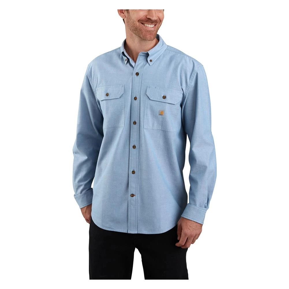 Men's Carhartt Loose Fit Midweight Chambray Long-Sleeve Shirt 2 Men's Carhartt Loose Fit Midweight Chambray Long-Sleeve Shirt - Image 2