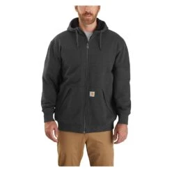 Men's Carhartt Rain Defender Loose Fit Midweight Thermal-Lined Full-Zip Sweatshirt -Carhartt Shop 1 1001 carhartt rain defender loose fit midweight thermal lined full zip sweatshirt carbon heather