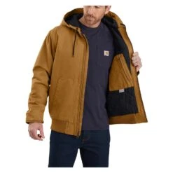Men's Carhartt Washed Duck Insulated Active Jac -Carhartt Shop 3 1001 carhartt washed duck insulated active jac carhartt brown